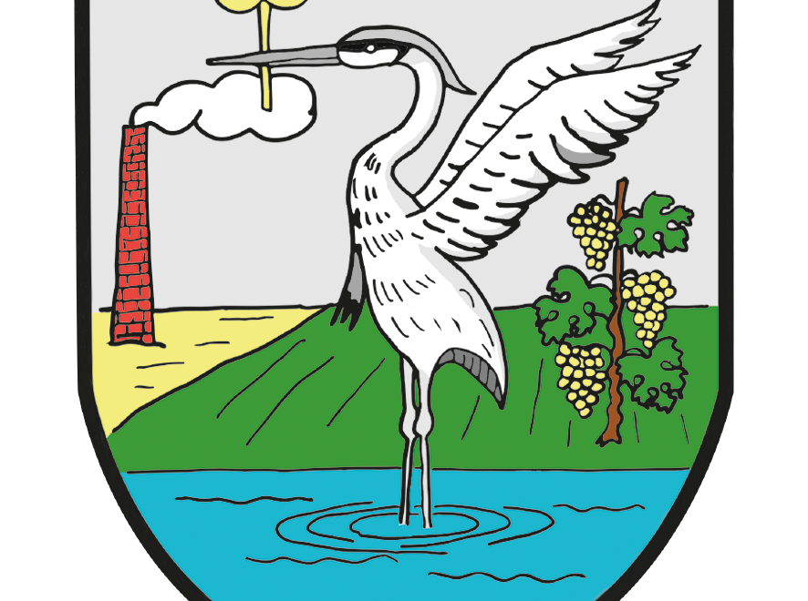 Ortsteil Brockwitz mit Clieben als Siegel mit Reiher in Elbe und Schornstein